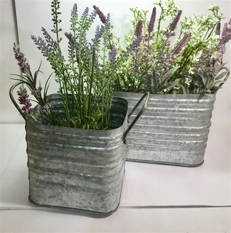 rustic galvanized containers ideas